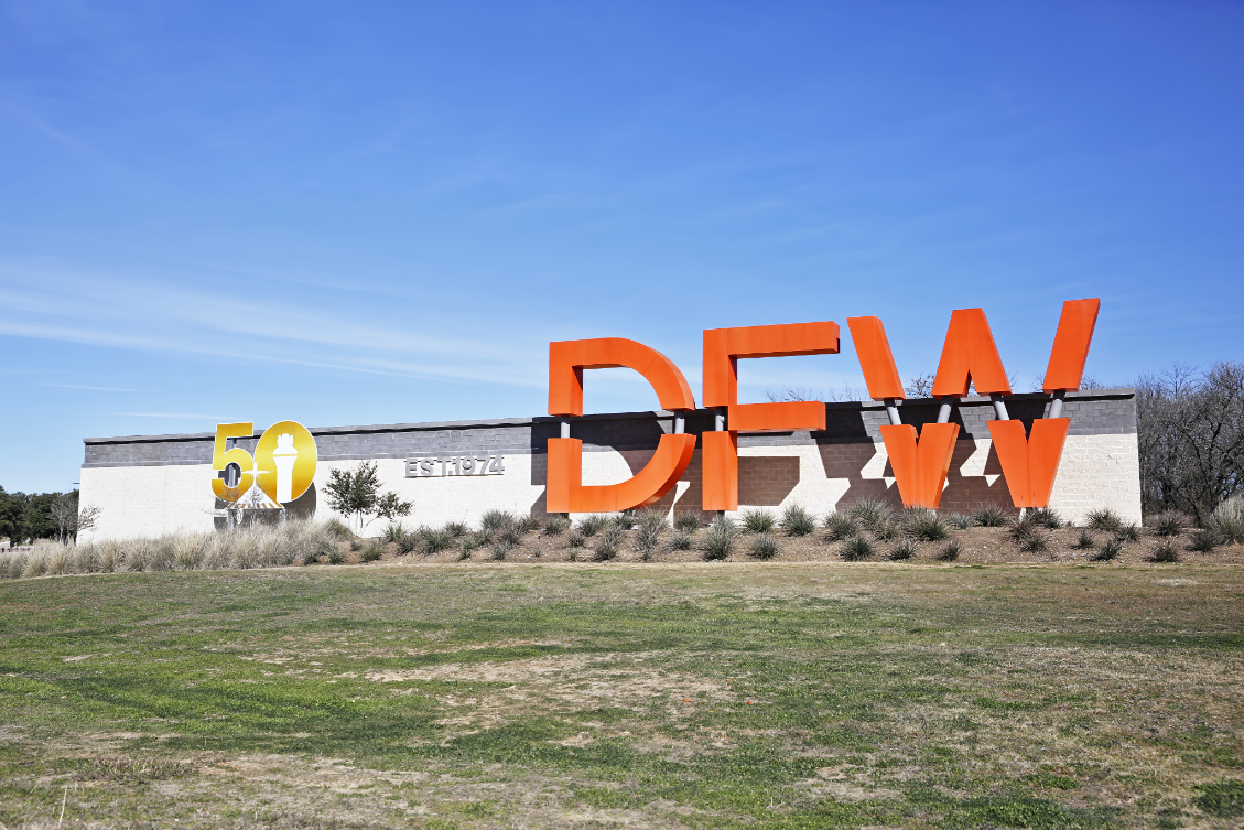 DFW Airport entrance in Dallas Fort Worth, Texas